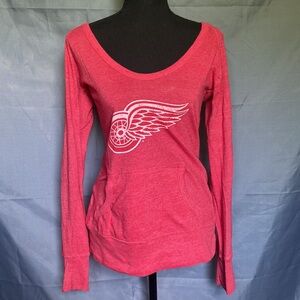 Wright & Ditson Red Wings Large Red And White Long Sleeve Sweatshirt